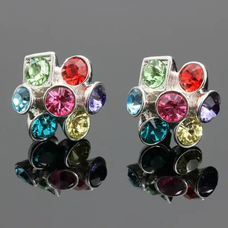 Wysoka jakość Kolczyki Swarovski Multi Silver Bonami