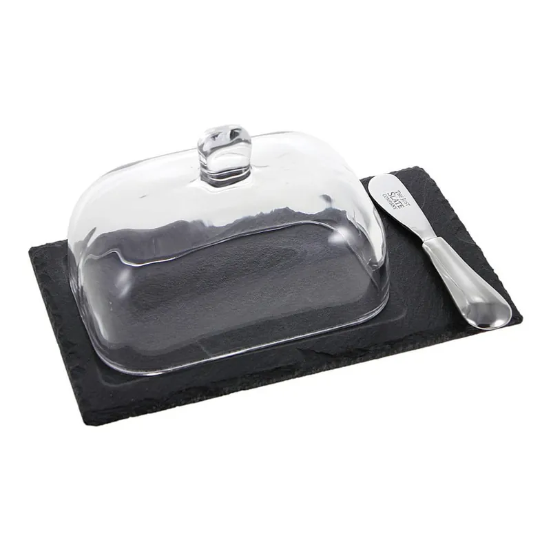 Maselniczka z nożem Cloche, łupek kamienny, 22x13 cm Bonami Hit cenowy