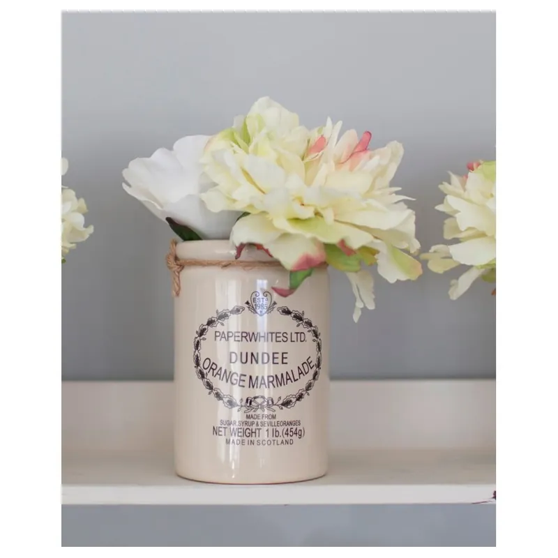 Ceramiczny wazon ze sztucznymi kwiatami Peony, 20 cm Bonami Tylko do końca tygodnia