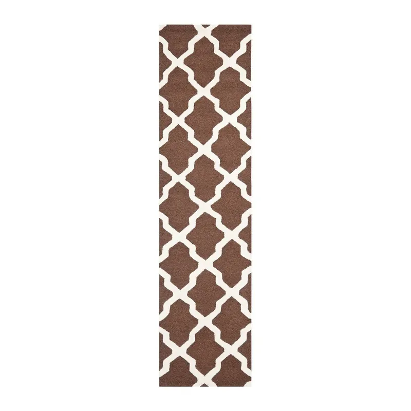Brązowy chodnik wełniany Safavieh Ava, 182x76 cm Bonami Promocja