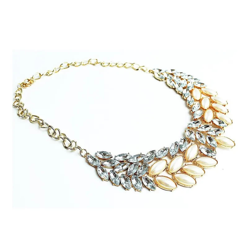 Nowość Naszyjnik Lovely Rhinestone Pearl Bonami