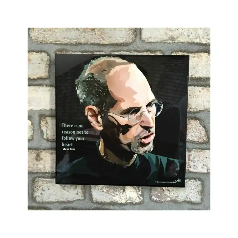 Ekspresowa dostawa Obraz "Steve Jobs -There is no reason not to follow your heart" Bonami