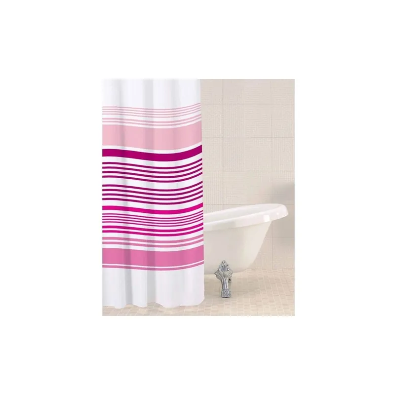 Tylko do końca tygodnia Zasłona prysznicowa Raspberry Stripe, 180x180 cm Bonami