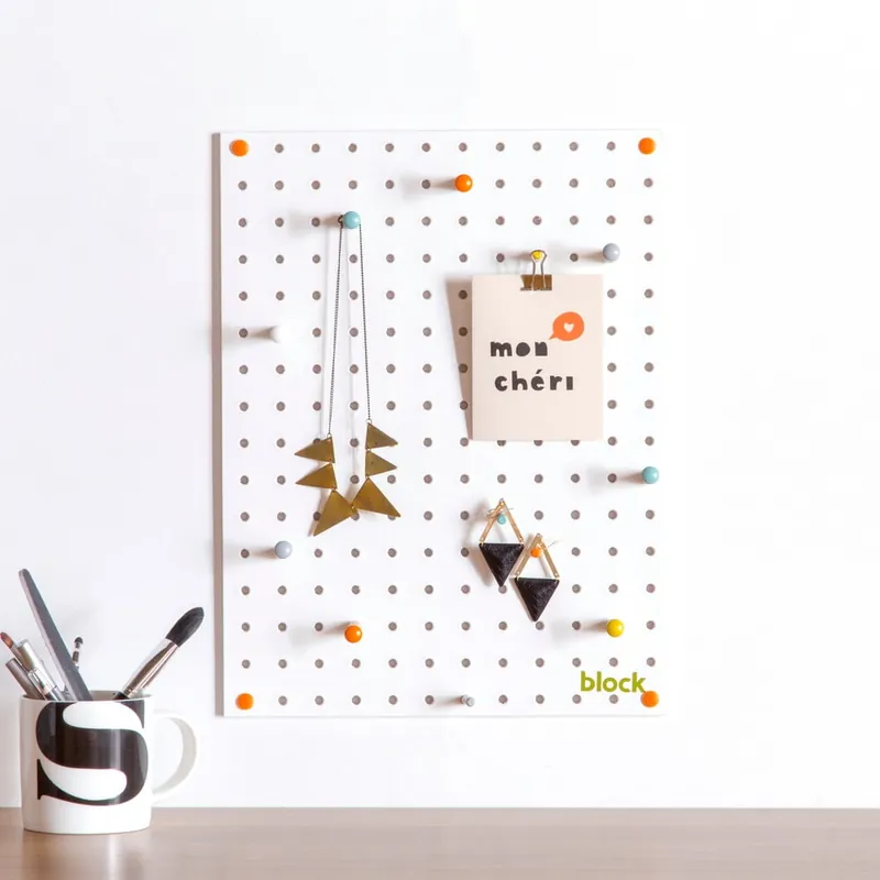 Najlepsza cena Wielofunkcyjna tablica Pegboard 30x40 cm, biała Bonami