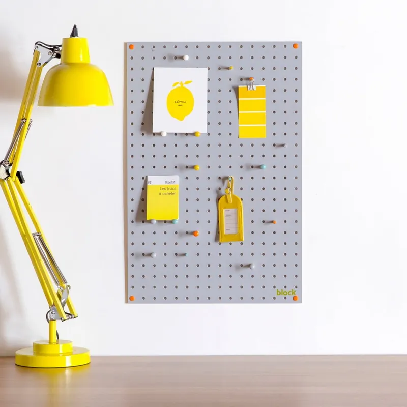 Dostępne od ręki Wielofunkcyjna tablica Pegboard 40x61 cm, szara Bonami