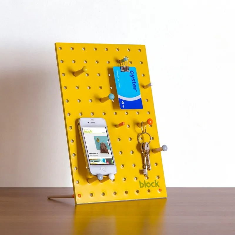 Super okazja Wielofunkcyjna tablica Pegboard 30x20 cm, żółta Bonami
