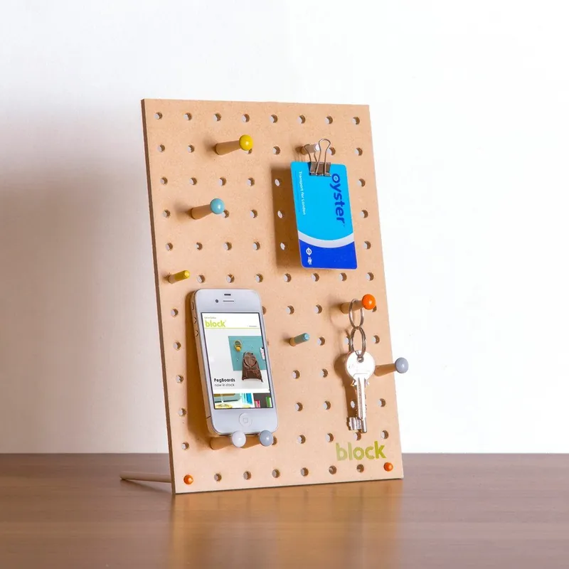 Łatwy zwrot Wielofunkcyjna tablica Pegboard 30x20 cm, naturalny kolor Bonami