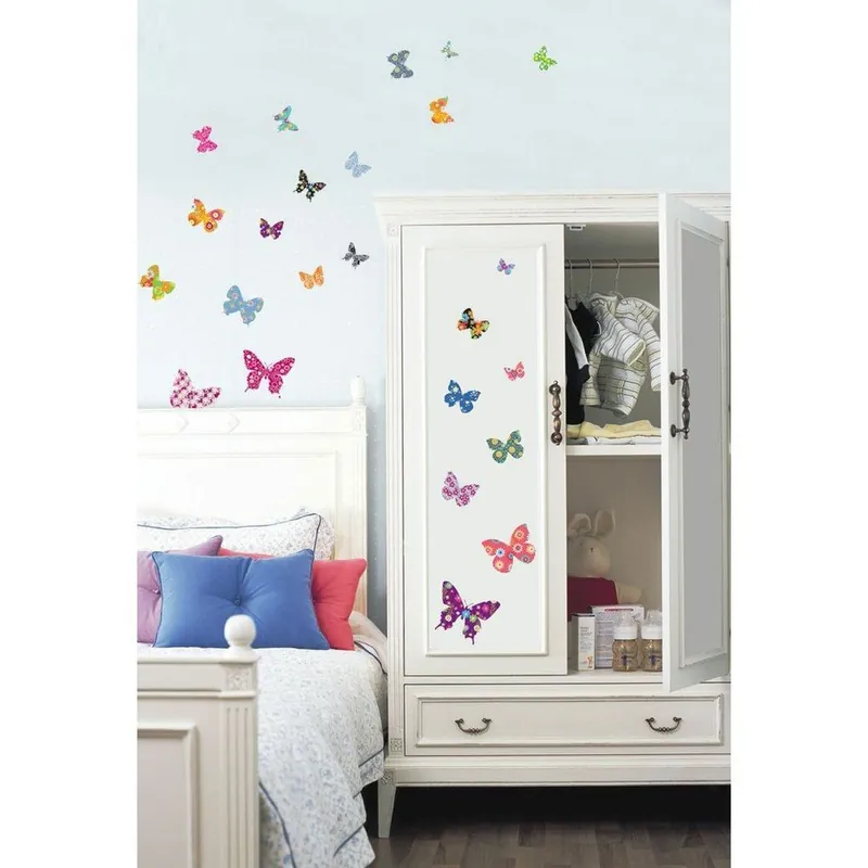 Bezpieczna płatność Naklejka Ambiance Butterflies, 25 szt. Bonami