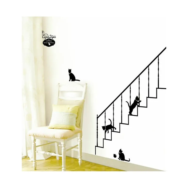 Zamów dziś Naklejka Ambiance Cats and Stairs Bonami