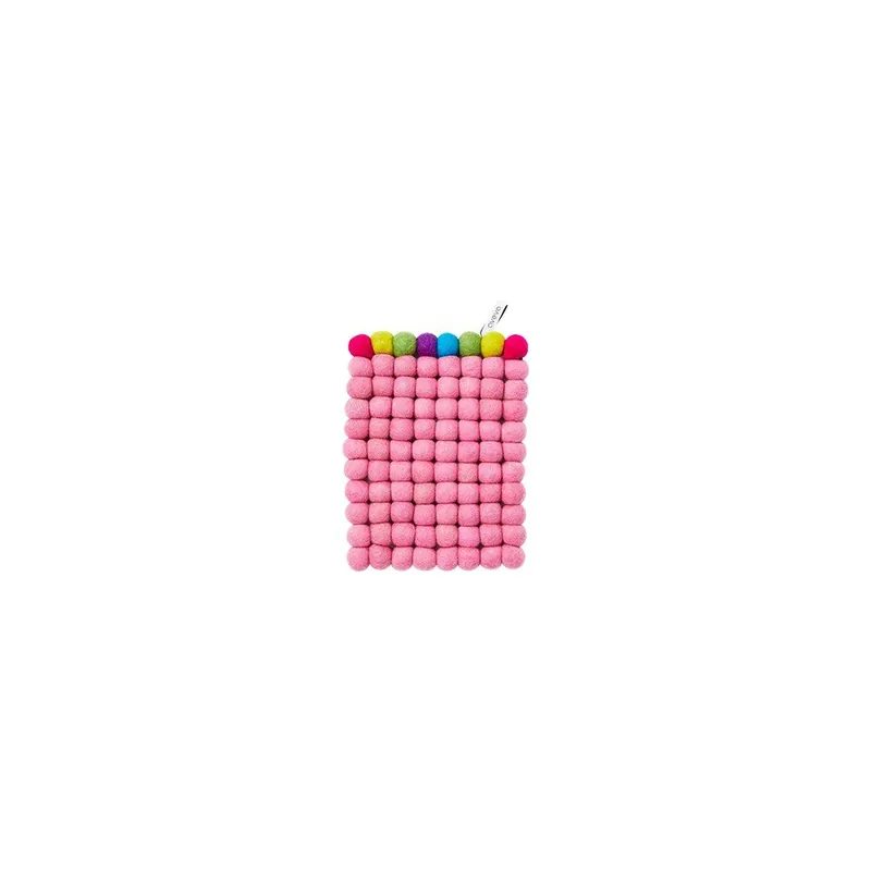 Nie przegap Wełniana podkładka Trivet Pink/Multi, 22x17 cm Bonami