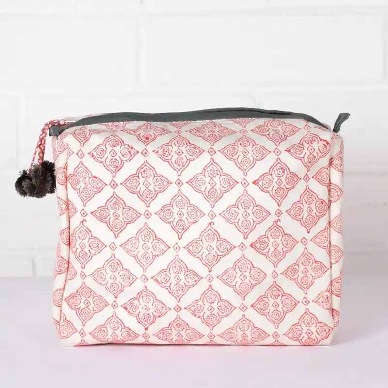 Ręcznie drukowana kosmetyczka Tile Coral Bonami Oferta