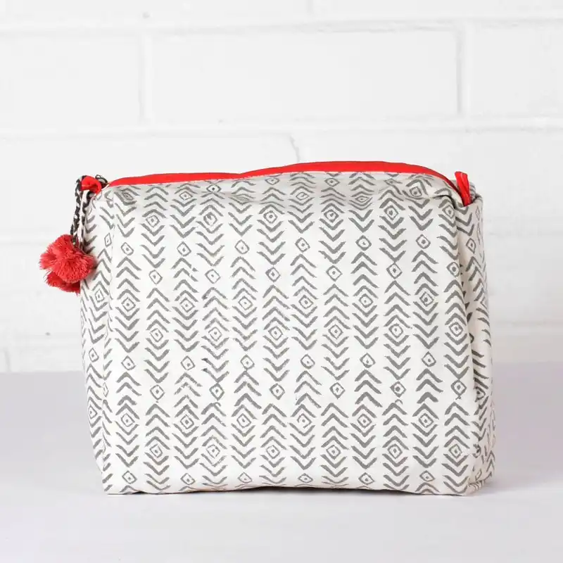 Oferta czasowa Ręcznie drukowana kosmetyczka Aztec Grey Bonami