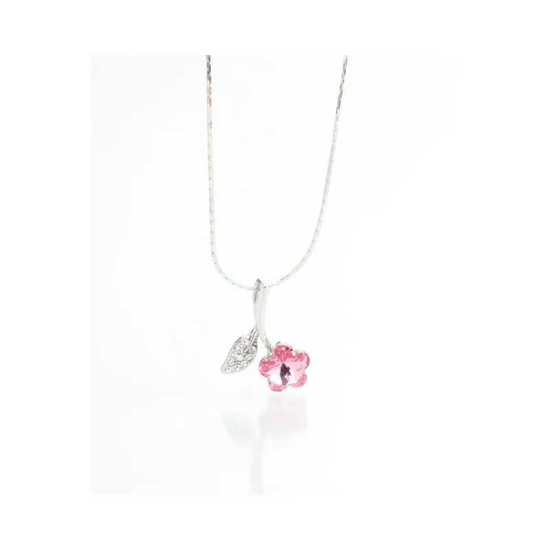 Bezpieczna płatność Naszyjnik Swarovski Flower Rosa, 45 cm Bonami