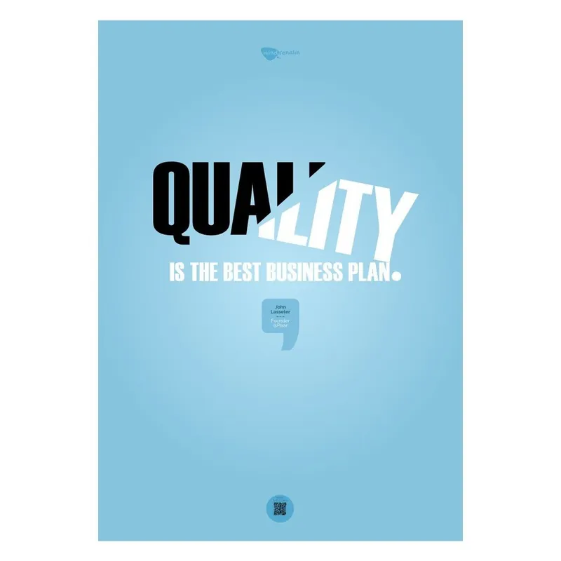 Ostatnia szansa Plakat Quality is the best business plan, 100x70 cm Bonami