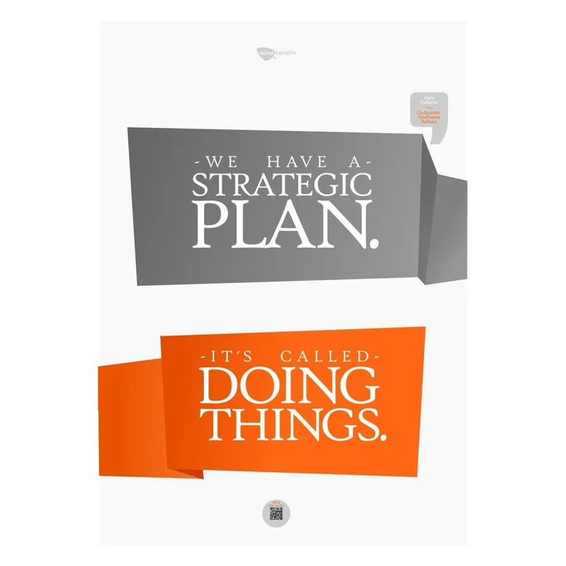 Bezpieczna płatność Plakat We have a strategy. It‘s called doing things, 70x50 cm Bonami