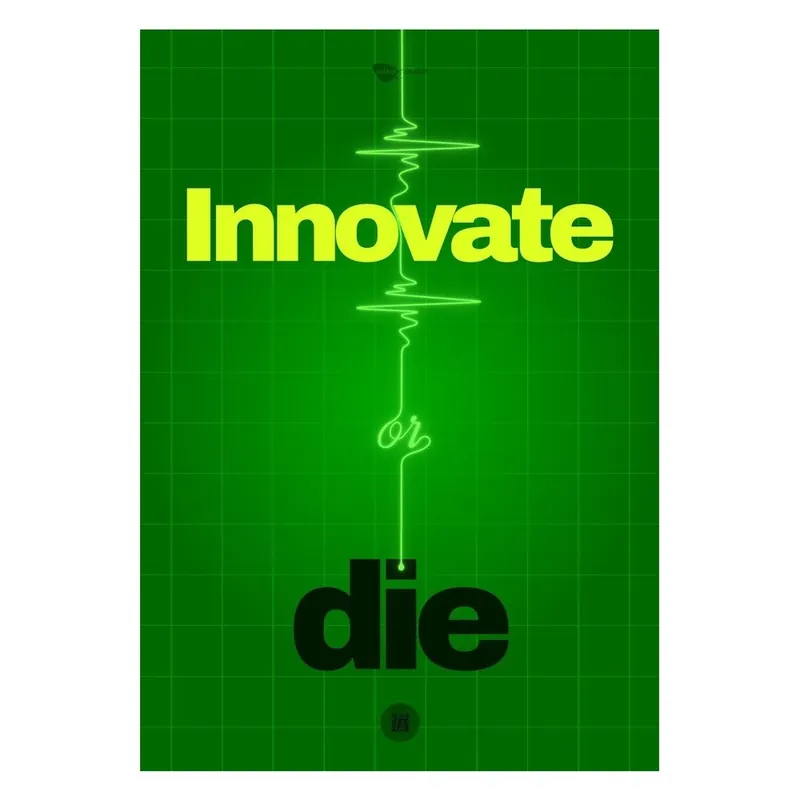 Bezpieczne zakupy Plakat Innovate or die, 70x50 cm Bonami