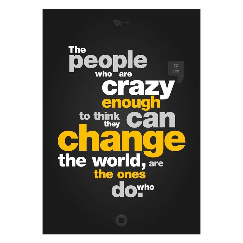 Tylko dziś Plakat The people who are crazy enough to think..., 70x50 cm Bonami