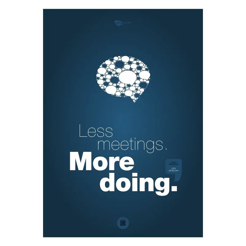 Plakat Less meetings. More doing, 70x50 cm Bonami Ograniczona ilość