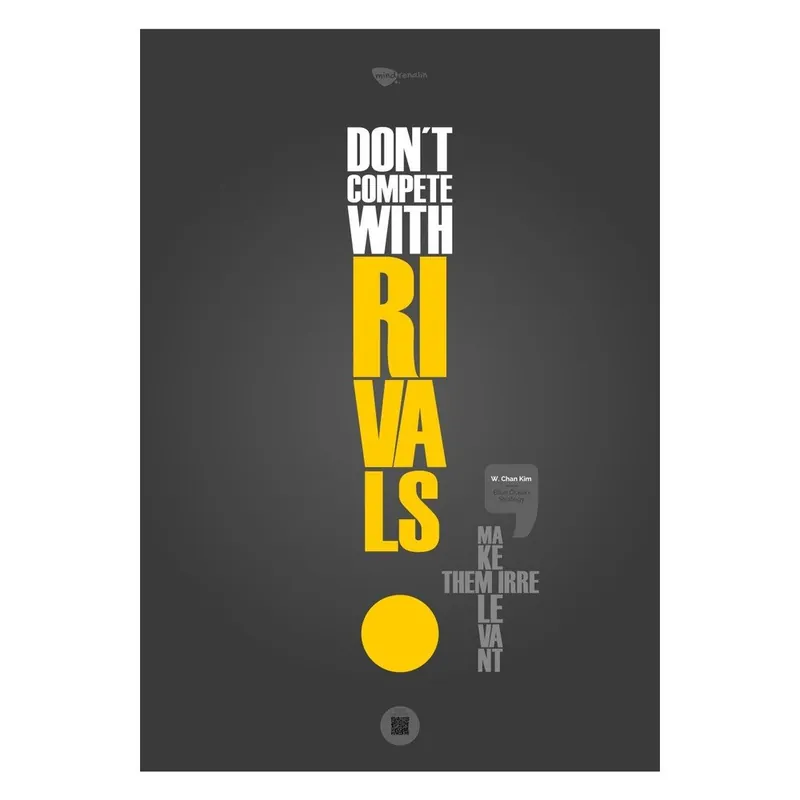 Kup online Plakat Don‘t compete with rivals. Make them irrelevant, 70x50 cm Bonami