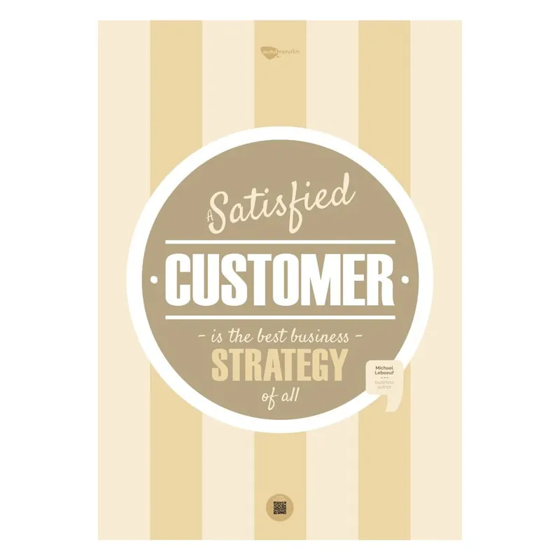 Zniżka Plakat A satisfied customer is the best business strategy of all, 70x50 cm Bonami