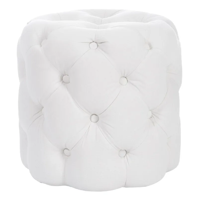 Biały puf J-Line Hassock Button Bonami Szybka wysyłka