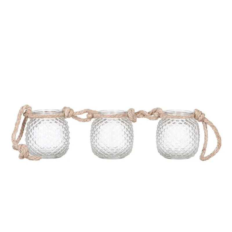 Taniej Świecznik 3 Rope Waffle Bonami