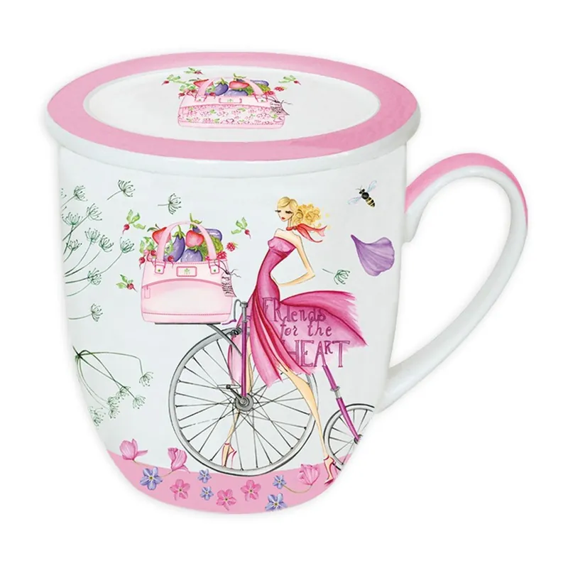 Porcelanowy kubek Pink Tea Bonami Tylko do końca tygodnia