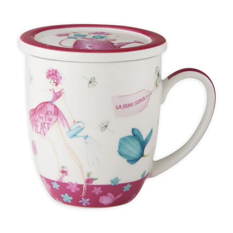 Okazja Porcelanowy kubek Ruby Tea Bonami