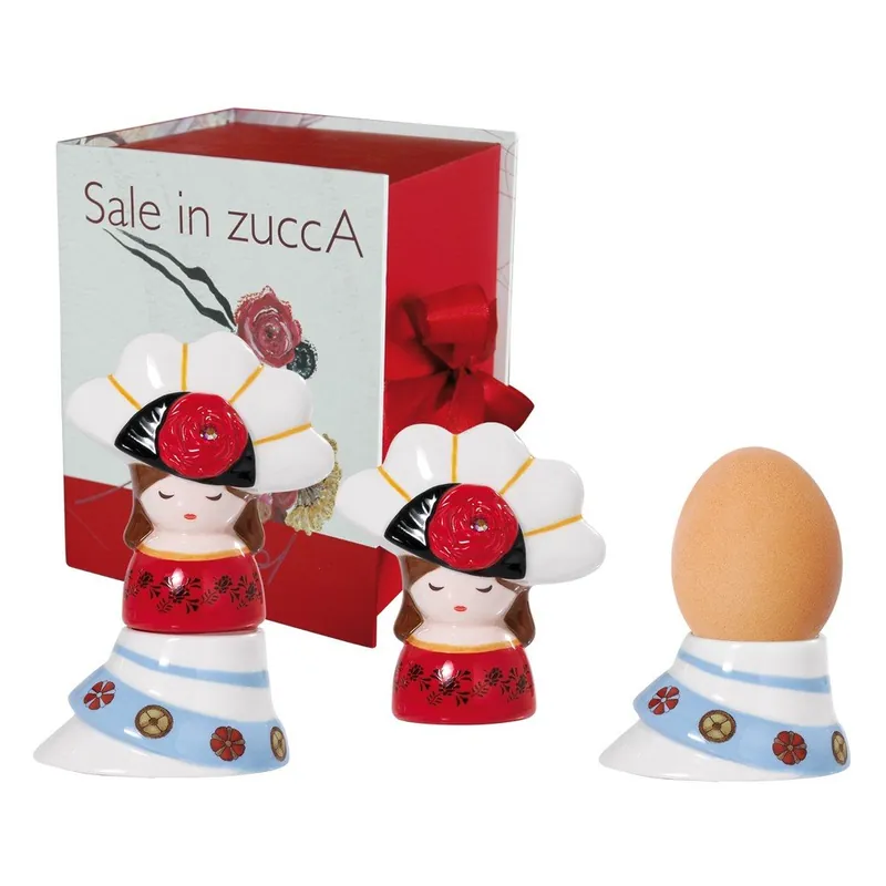 Oferta czasowa Kieliszek do jajka i solniczka Spain Bonami