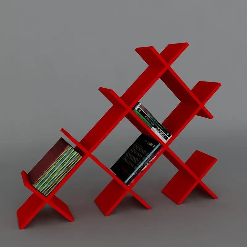 Biblioteczka Discuss Book Red, 22x118,1x94,5 cm Bonami Cena promocyjna