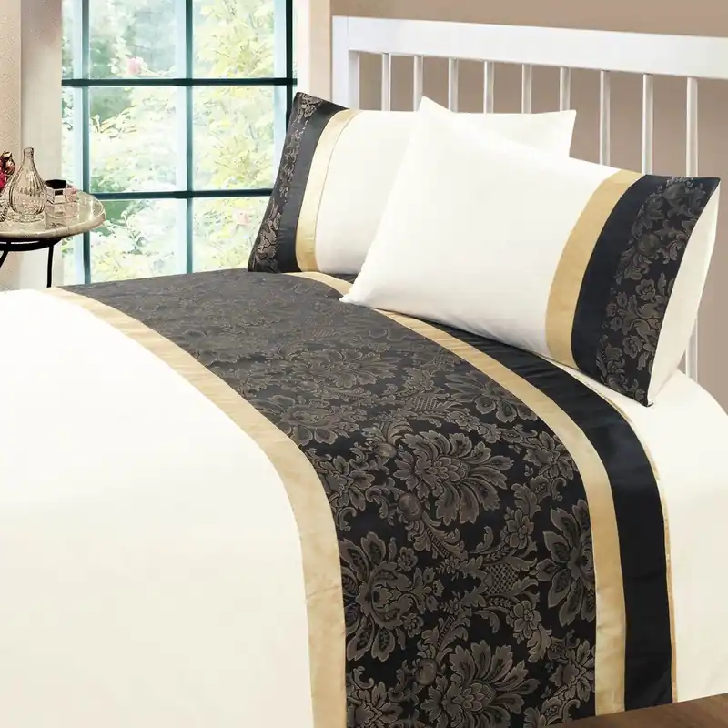 Bezpieczne zakupy Pościel Rialto Black Gold, 230x220 cm Bonami