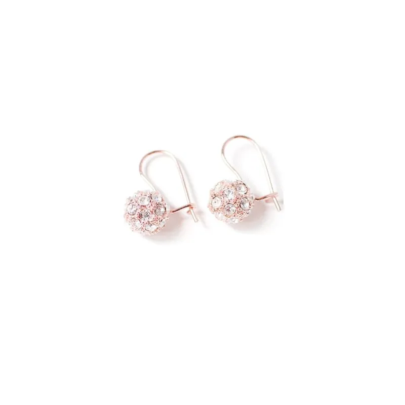 Kolczyki Swarovski Elements Balls Golden Bonami Premium
