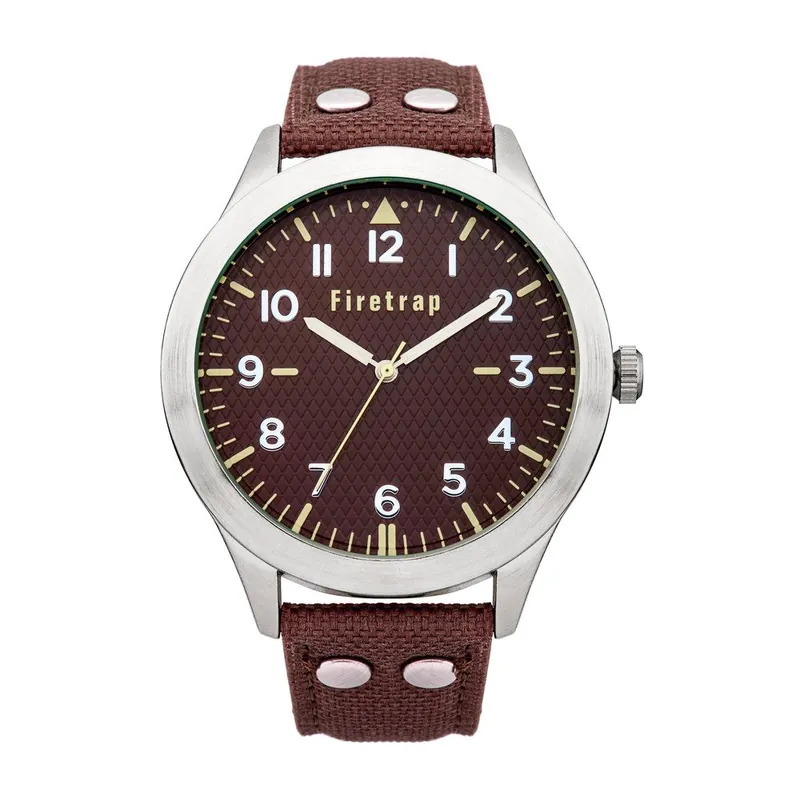 Zegarek męski Firetrap Gents Brown Strap/Brown Dial, 45 mm Bonami Wysoka jakość