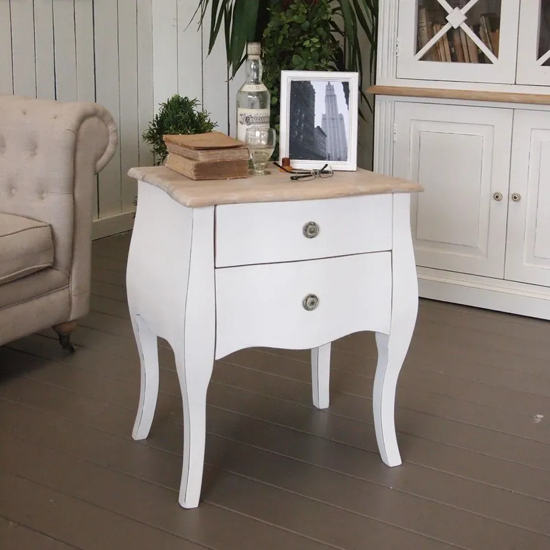 Darmowy zwrot Szafka nocna Shabby Natural and White Bonami