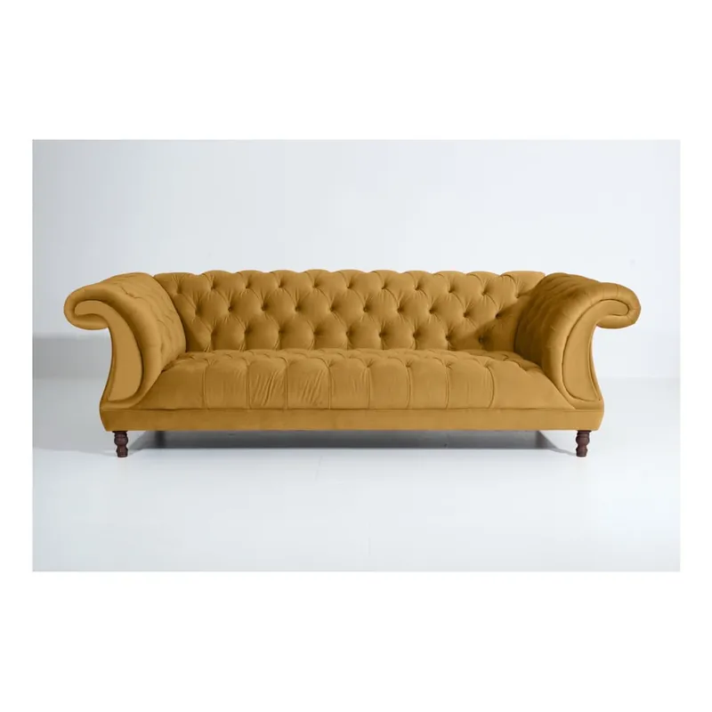 Ekspresowa dostawa Sofa w musztardowym kolorze Max Winzer Ivette, 253 cm Bonami