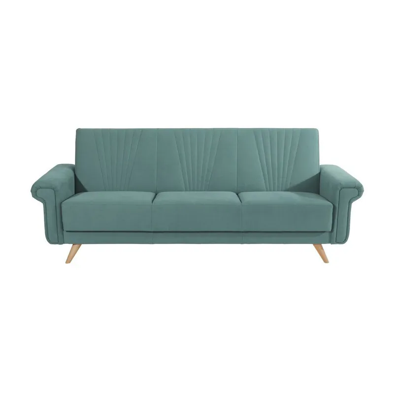 Oferta limitowana Niebieska rozkładana sofa 3-osobowa Max Winzer Jannes Bonami