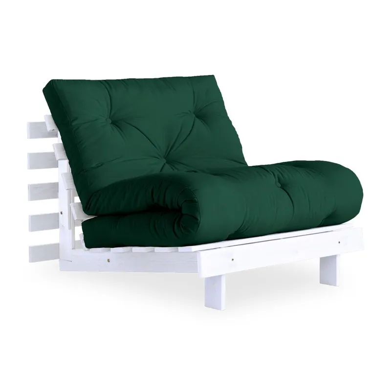 Wybór klientów Fotel rozkładany Karup Design Roots White/Dark Green Bonami