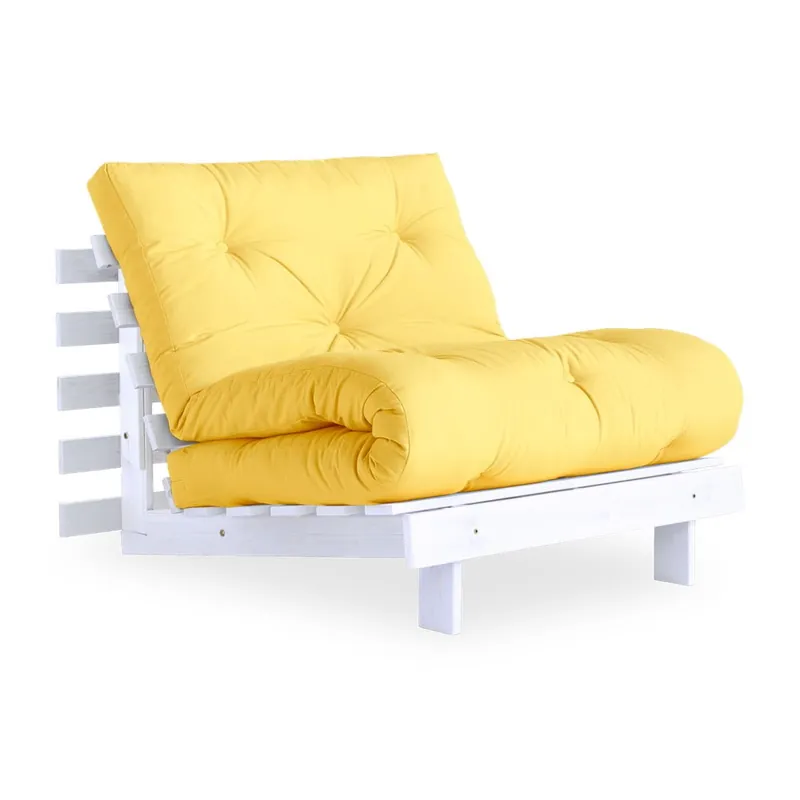 Wybór klientów Fotel rozkładany Karup Design Roots White/Yellow Bonami