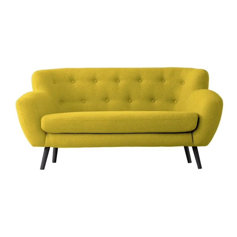 Żółta sofa dwuosobowa Kooko Home Rock Bonami Wysoka jakość