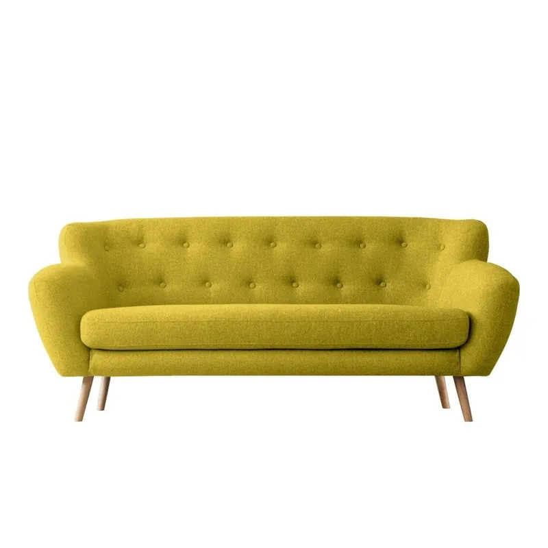 Najlepsza cena Żółta sofa trzyosobowa Kooko Home Pop Bonami