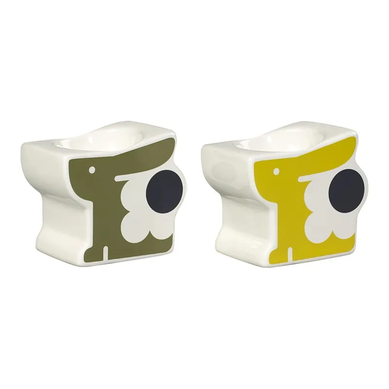 Dostępne od ręki Zestaw 2 kieliszków na jajka Orla Kiely Bonnie Bunny Bonami