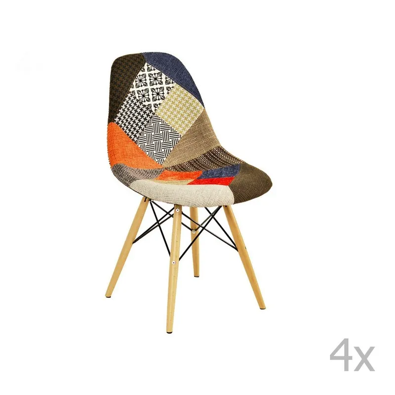 Zestaw 4 krzeseł Crido Consulting Patchwork Bonami Super okazja