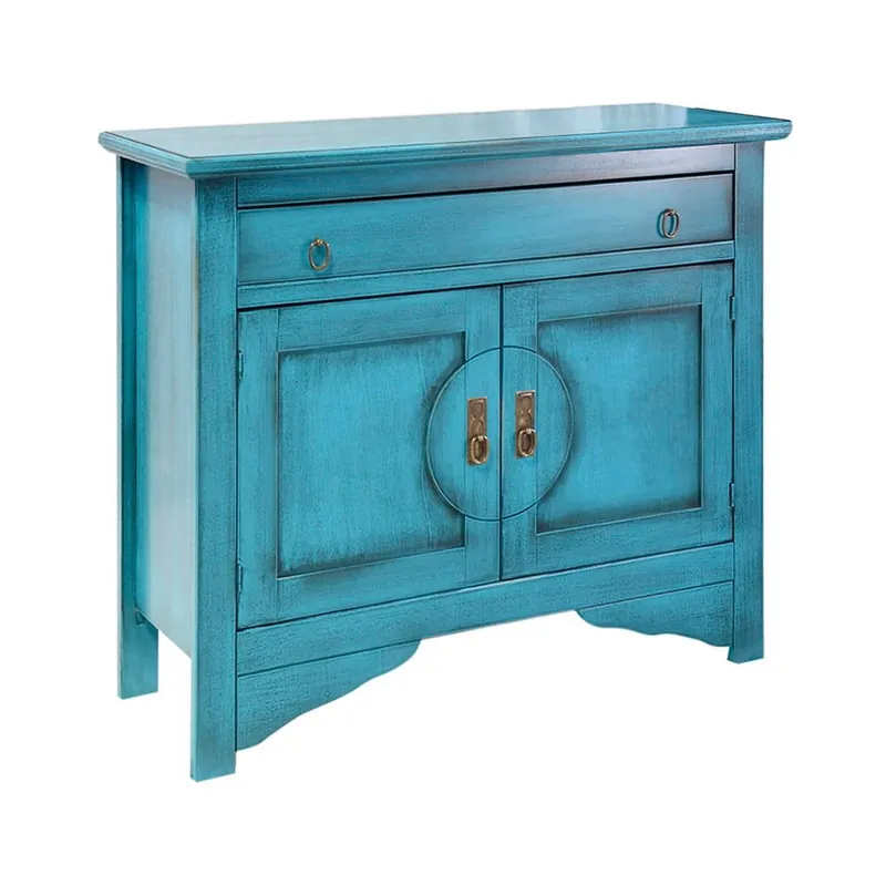 Bezpieczne zakupy Jasnoniebieska komoda Evergreen House Credenza Drawer Bonami