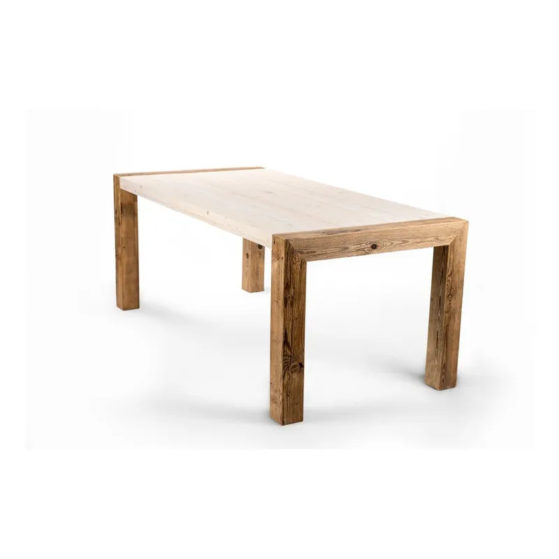Zniżka Stół drewniany do jadalni z jasnym blatem Antique Wood, dł. 240 cm Bonami