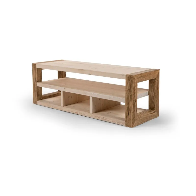Szafka drewniana pod TV z jasnymi detalami Antique Wood, dł.103 cm Bonami Szybka dostawa