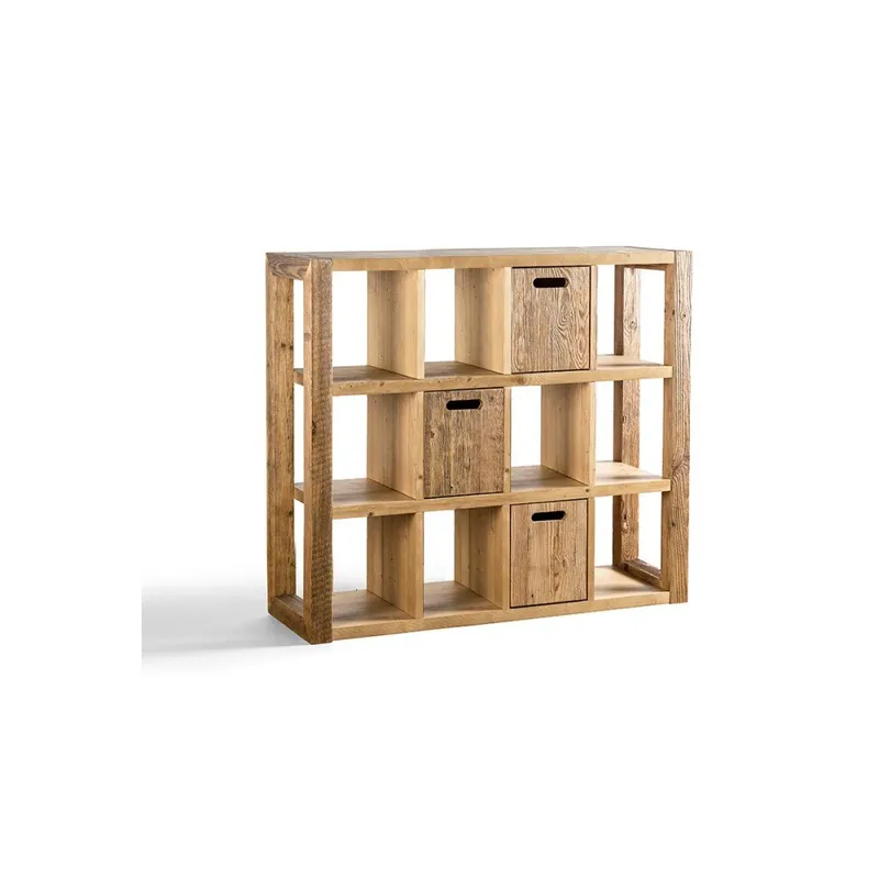 Kup online Regał drewniany z półkami Antique Wood, szer. 133,5 cm Bonami