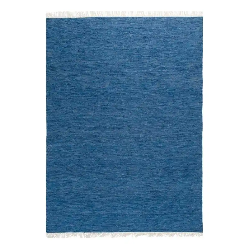 Niebieski dywan wełniany ręcznie tkany Linie Design Solid, 140x200 cm Bonami Hit sprzedaży