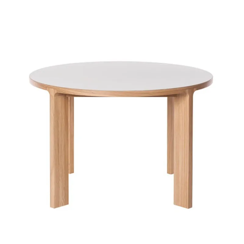 Szybka wysyłka Stół do jadalni z drewna dębowego z kremowymi detalami Another Brand Lastra, ⌀ 120 cm Bonami