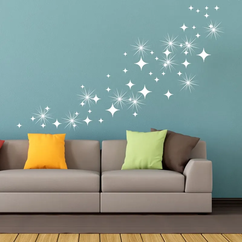 Cena promocyjna Zestaw 50 naklejek z kryształkami Swarovskiego Ambiance White Star Bonami