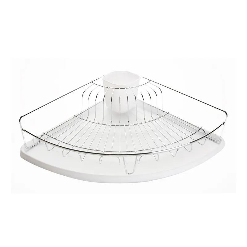 Biały narożny ociekacz na naczynia Versa Plate Rack White Bonami Oferta